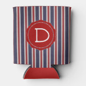 All-American Monogrammed Patriottische Striped Fav Blikjeskoeler (Voorkant)