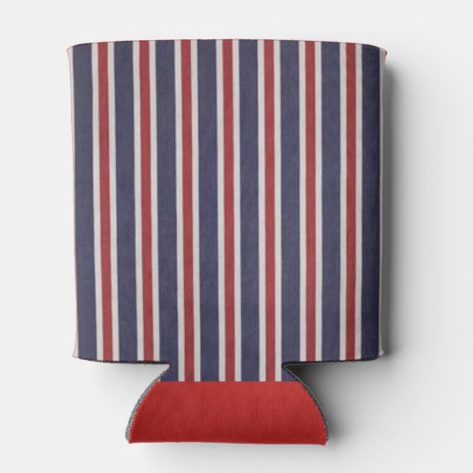 All-American Monogrammed Patriottische Striped Fav Blikjeskoeler (Achterkant)