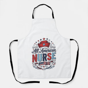 All American Nurse Vintage Patriottische Shirt Ont Schort