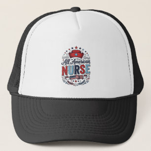All American Nurse Vintage Patriottische Shirt Ont Trucker Pet