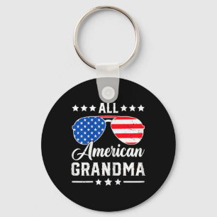 All American Oma 4 juli Patriottische Usa Mat Sleutelhanger