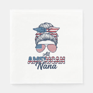 All American Oma Patriottische Rommelige Knot Vect Servet