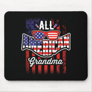All American Oma Usa Vlag Vintage Grappig Comfort Muismat