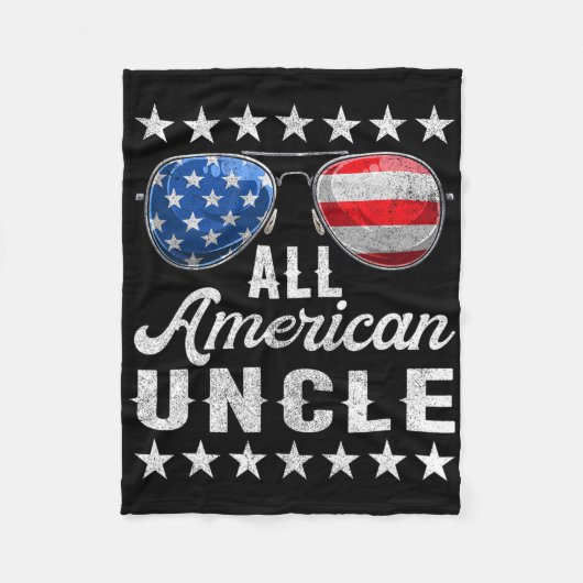 All American Oom Shirt  Fleece Deken (Voorkant)