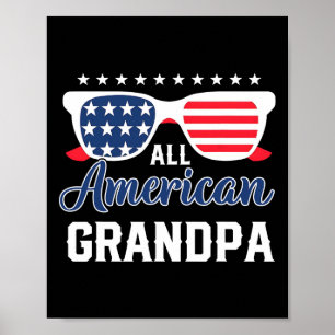 All American Opa 4 juli Amerika Zonnebril Heren  Poster