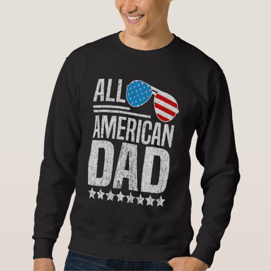 All American Pap 4th of Juli Papa Vaders Dag Fa Trui (Voorkant)