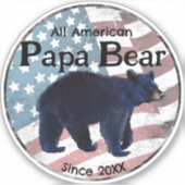 All American Papa Beer Sticker (Voorkant)