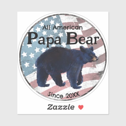 All American Papa Beer Sticker (Vel)