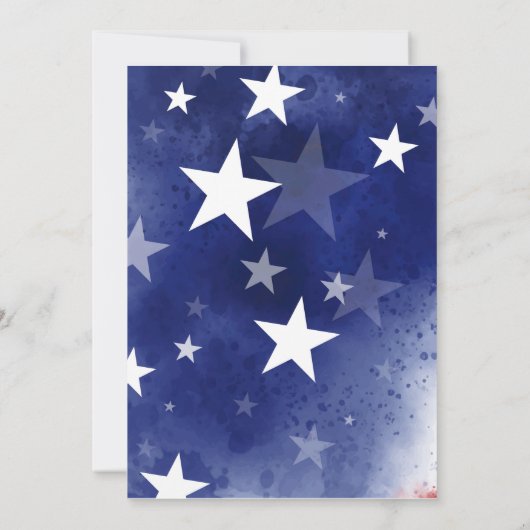 All American Party 4th van juli Uitnodiging (Achterkant)