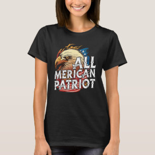 All American Patriot 4 juli dag Adelaar Usa Vlag T-shirt