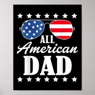 All American Patriot Usa Vader 4 juli Vader Cadeau Poster