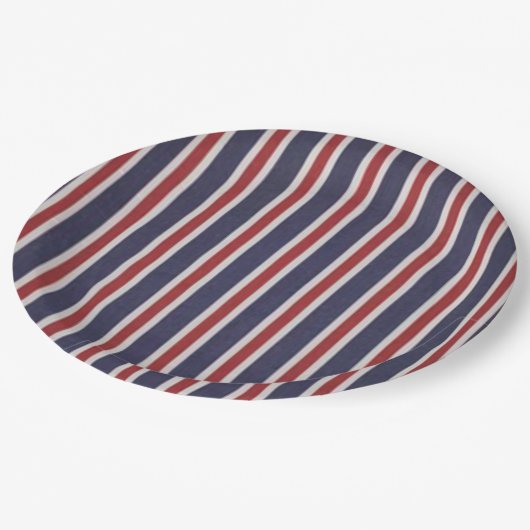 All-American Patriotic Striped Design Papieren Bordje (Gekanteld)
