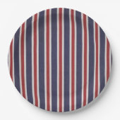 All-American Patriotic Striped Design Papieren Bordje (Voorkant)