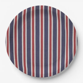 All-American Patriotic Striped Design Papieren Bordje