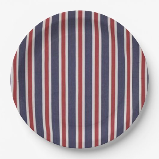 All-American Patriotic Striped Design Papieren Bordje (Voorkant)