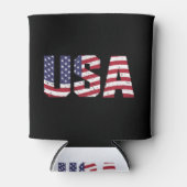 "All American" Patriotic USA Logo Blikjeskoeler (Voorkant)