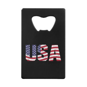 "All American" Patriotic USA Logo Creditkaart Flessenopener