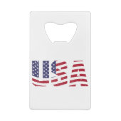 "All American" Patriotic USA Logo Creditkaart Flessenopener (Achterkant)