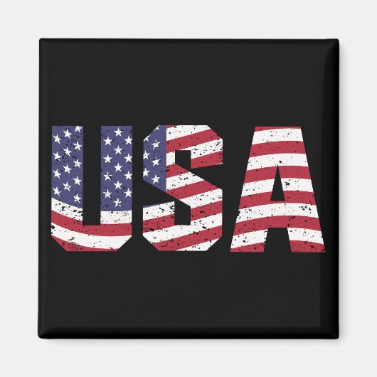"All American" Patriotic USA Logo Magneet (Voorkant)