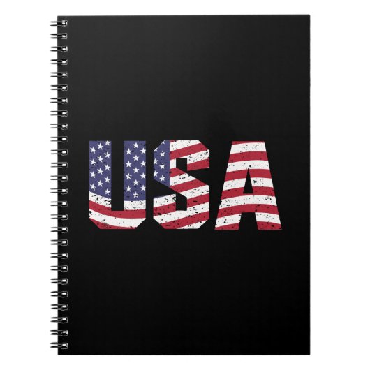 "All American" Patriotic USA Logo Notitieboek (Voorkant)