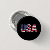 "All American" Patriotic USA Logo Ronde Button 3,2 Cm (Voorkant /achterkant)