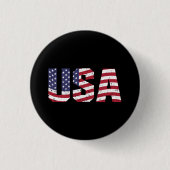 "All American" Patriotic USA Logo Ronde Button 3,2 Cm (Voorkant)