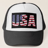 “All American” Patriottisch USA Logo Trucker Pet (Voorkant)