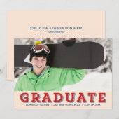  All American Photo Graduation Party Kaart (Voorkant / Achterkant)