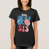All American Sis Sunglasses 4th of July Family Mat T-shirt (Voorkant)
