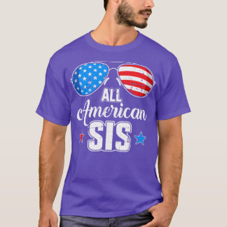 All american sis US voor bijpassende zus 4th of Ju T-shirt