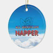 All American Slaapkop Keramisch Ornament (Links)