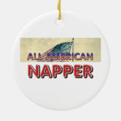 All American Slaapkop Keramisch Ornament (Achterkant)