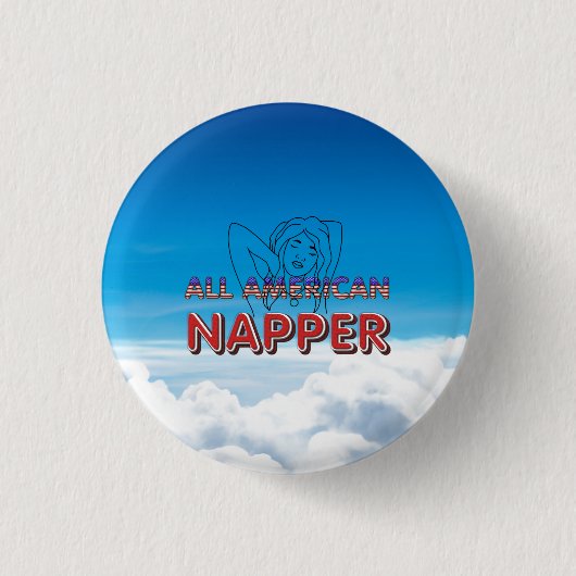 All American Slaapster Ronde Button 3,2 Cm (Voorkant)