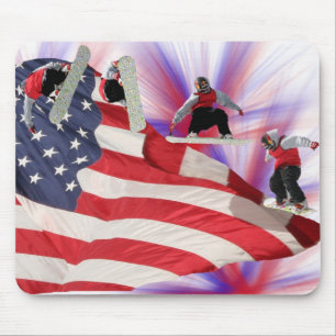All American Snowboard Mousepad Muismat