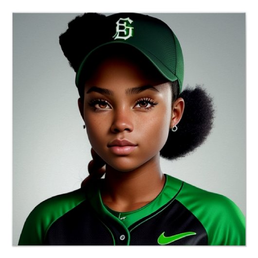 All-American Softball Player Perfect Poster (Voorkant)