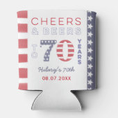 All-American Stars en Stripes 70e verjaardag Blikjeskoeler (Achterkant)