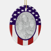 All-American Stars en Stripes Custom Photo Keramisch Ornament (Rechts)
