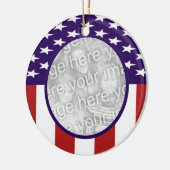 All-American Stars en Stripes Custom Photo Keramisch Ornament (Links)
