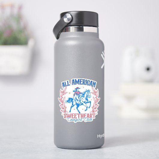 All American Sweetheart Cowgirl Club Sticker (HydroFlask)