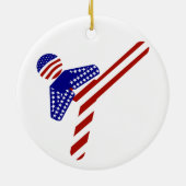 All-American TaeKwondo Kick Keramisch Ornament (Achterkant)