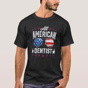 All American Tandarts 4 juli Patriottische Amerika T-shirt