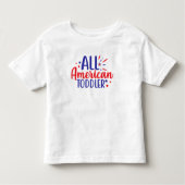 All American Toddler 4th July T-Shirt for Kids (Voorkant)