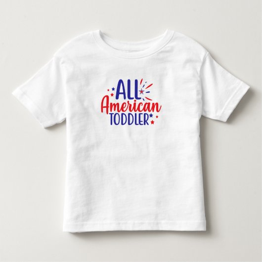 All American Toddler 4th July T-Shirt for Kids (Voorkant)