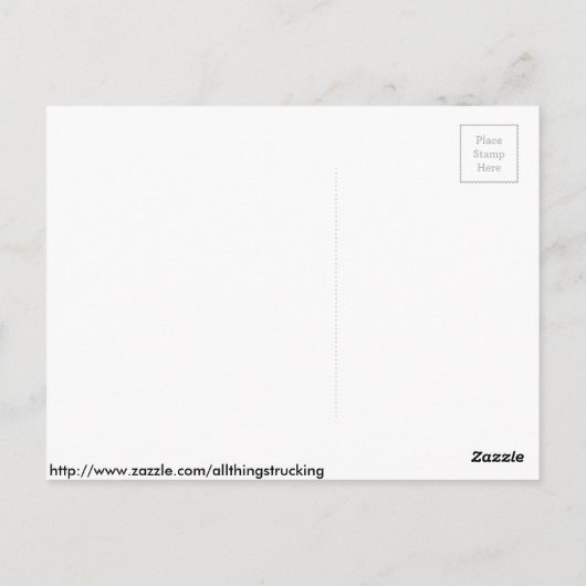 All American Trucker Briefkaart (Achterkant)