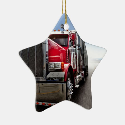 All American Trucker Keramisch Ornament (Rechts)