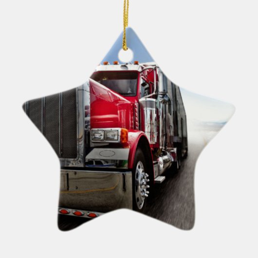 All American Trucker Keramisch Ornament (Voorkant)