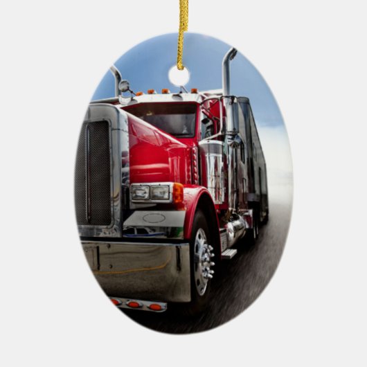 All American Trucker Keramisch Ornament (Voorkant)