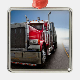 All American Trucker Metalen Ornament