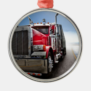 All American Trucker Metalen Ornament
