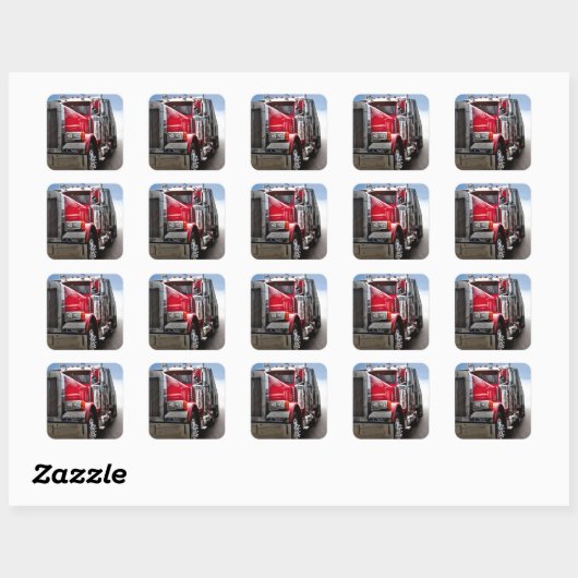 All American Trucker Vierkante Sticker (Vel)